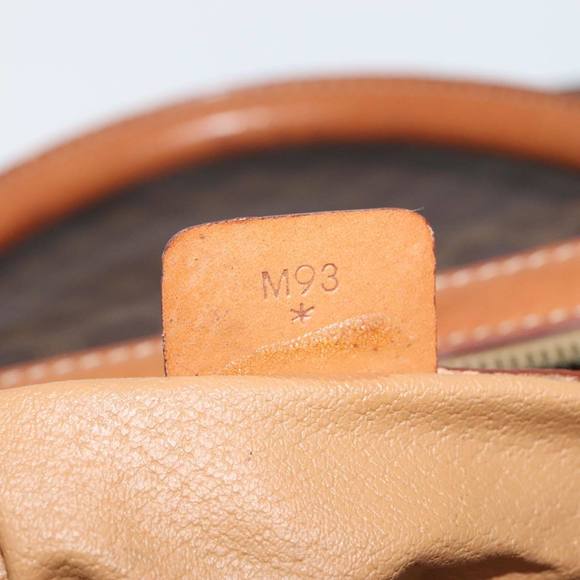 CELINE Macadam Canvas Boston Bag PVC Leather Brown Gold Auth 99360 - Picture 12 of 16